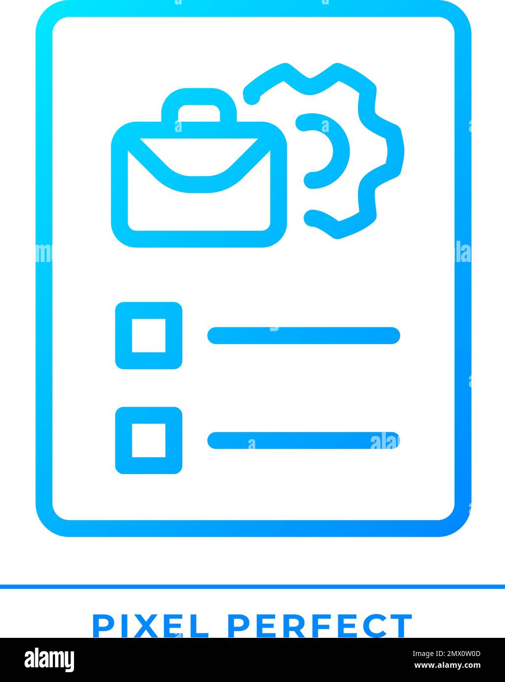 Job description pixel perfect gradient linear vector icon Stock Vector