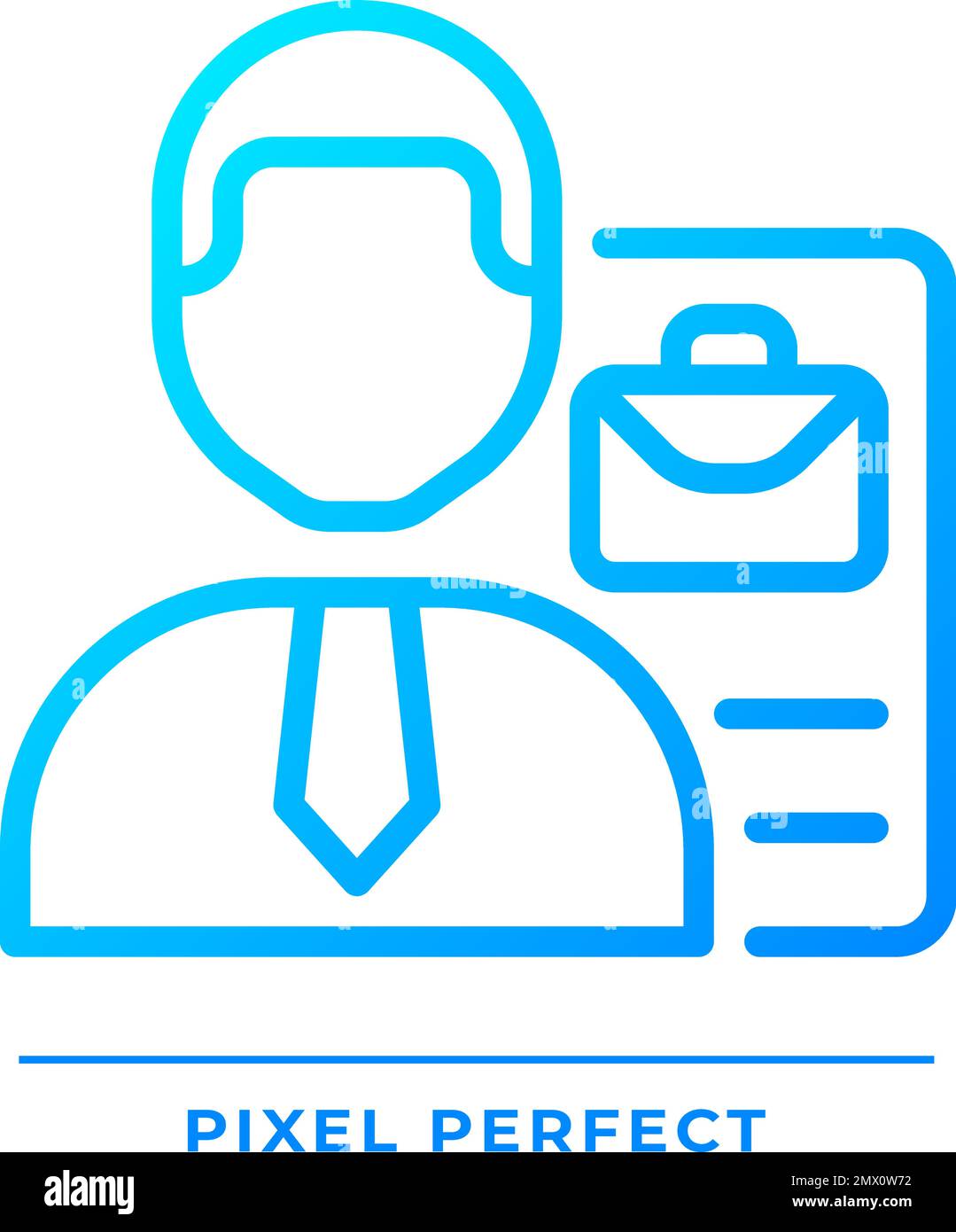 Recruitment pixel perfect gradient linear vector icon Stock Vector