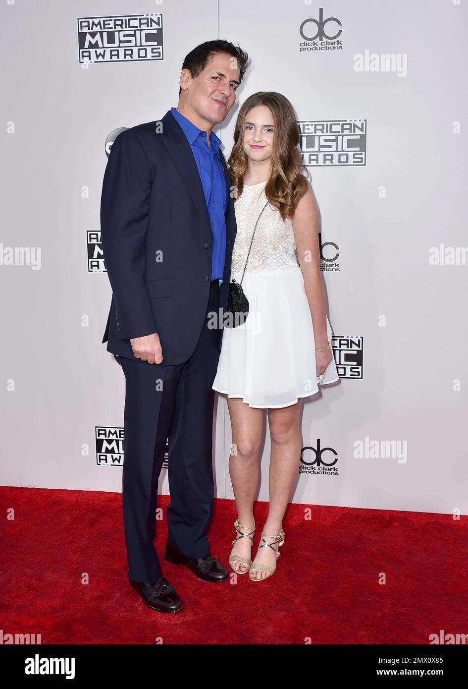Mark Cuban, left, and Alexis Sofia Cuban arrive at the American Music