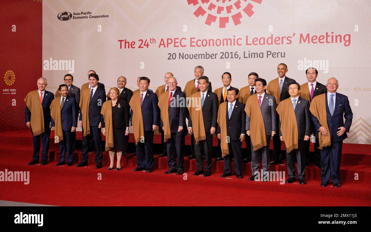 Leaders of Asia Pacific Economic Cooperation, APEC, front row from left, Australia