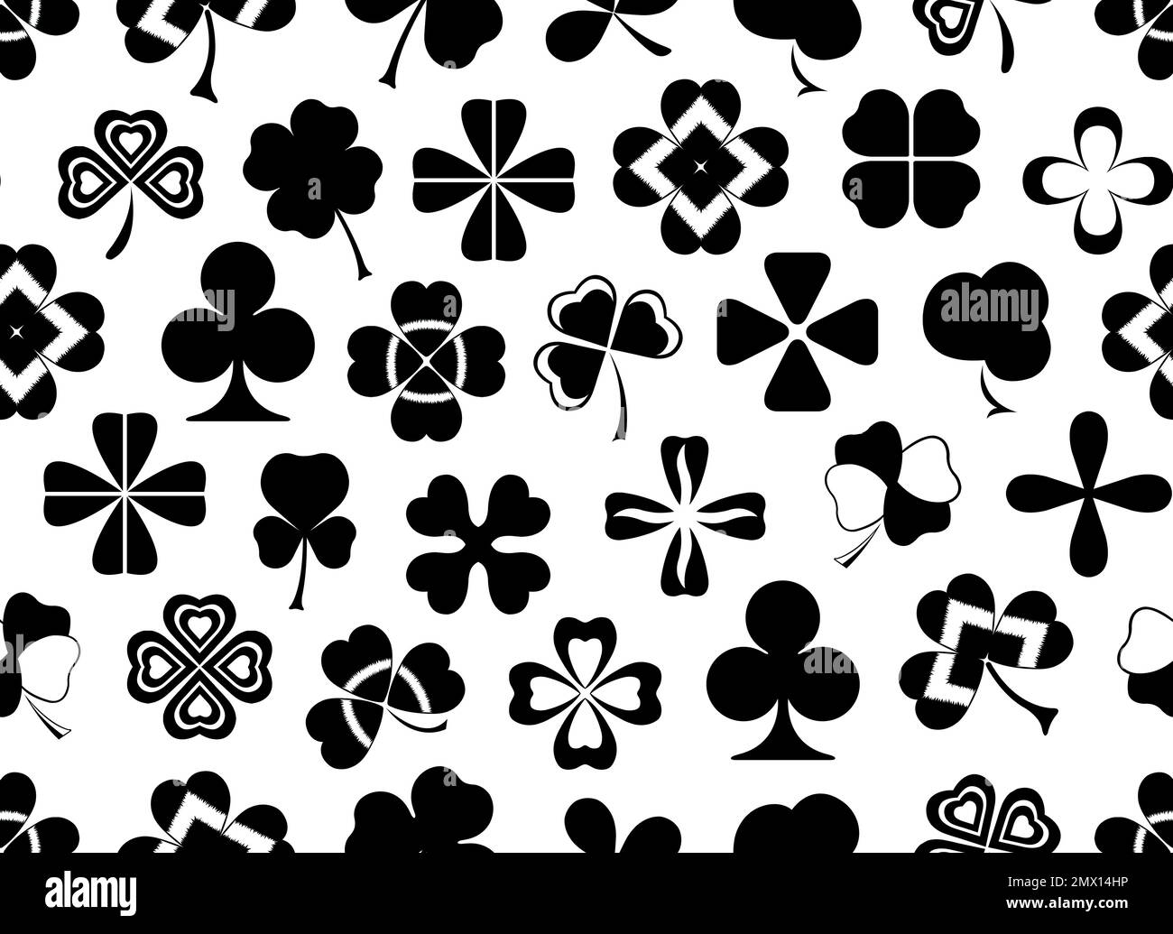 Seamless clover illustration isolated on white background Stock Photo ...