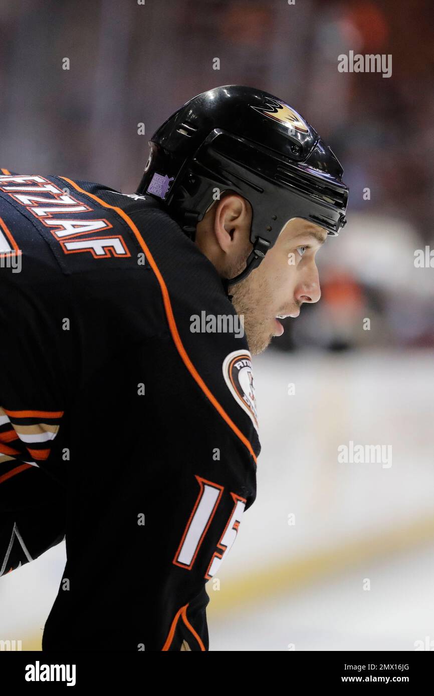 Anaheim Ducks Ryan Getzlaf looks on during the first period of an NHL hockey game against the New Jersey Devils Thursday Nov. 17 2016 in Anaheim Calif. AP Photo Jae C. Hong Stock