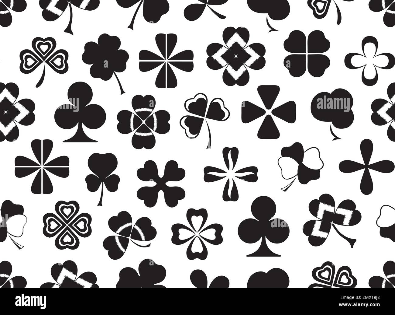 Seamless clover illustration isolated on white background Stock Vector ...