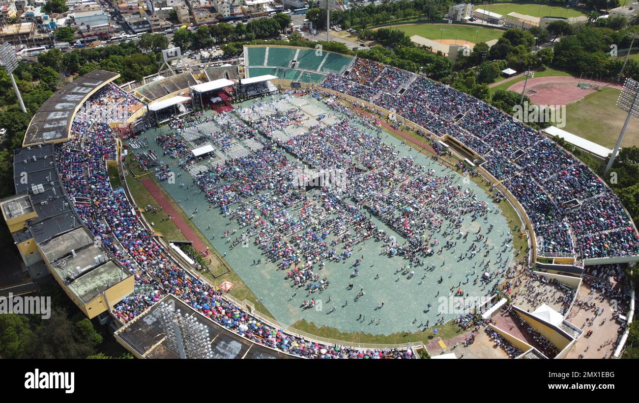 Palacio de Los Deportes, Santo Domingo, Stadium, Concert, Crowd Stock Photo