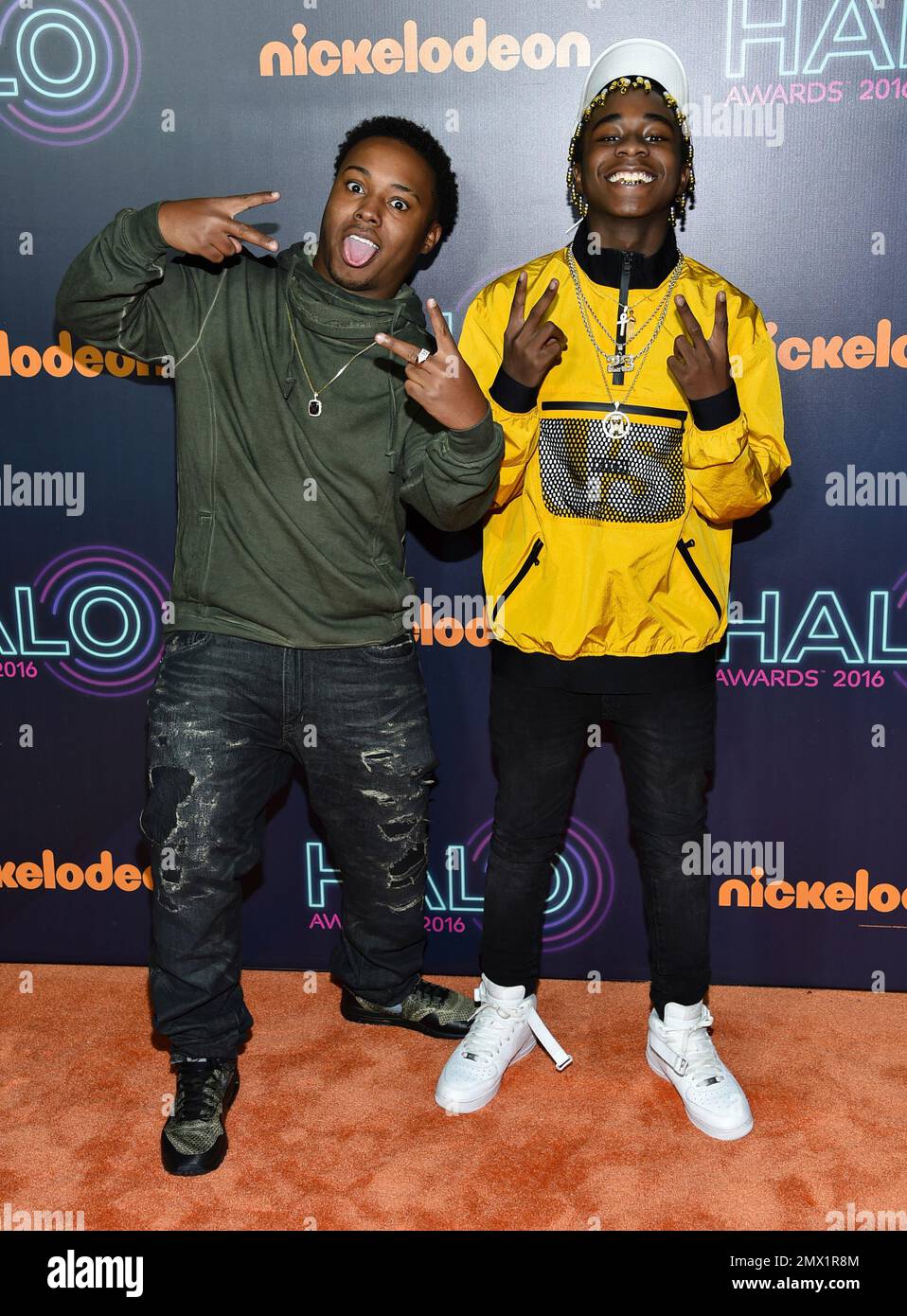 Detroit rap duo Zayion McCall, left, and Zay Hilfigerrr attend the 2016