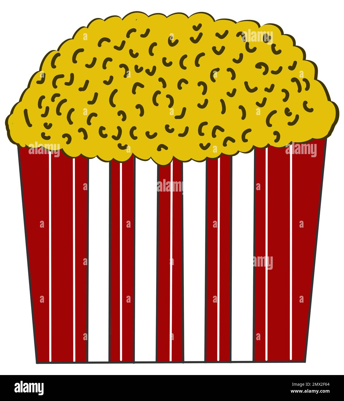 Pop Corn Box Clipart Isolated Stock Photo
