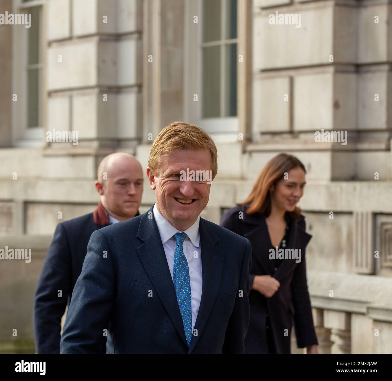 London, UK, 2, Feb. 2023  Oliver Dowden, Chancellor of Duchy of Lancaster seen outside the Cabinet Office. Credit: Richard Lincoln/Alamy Live News Stock Photo