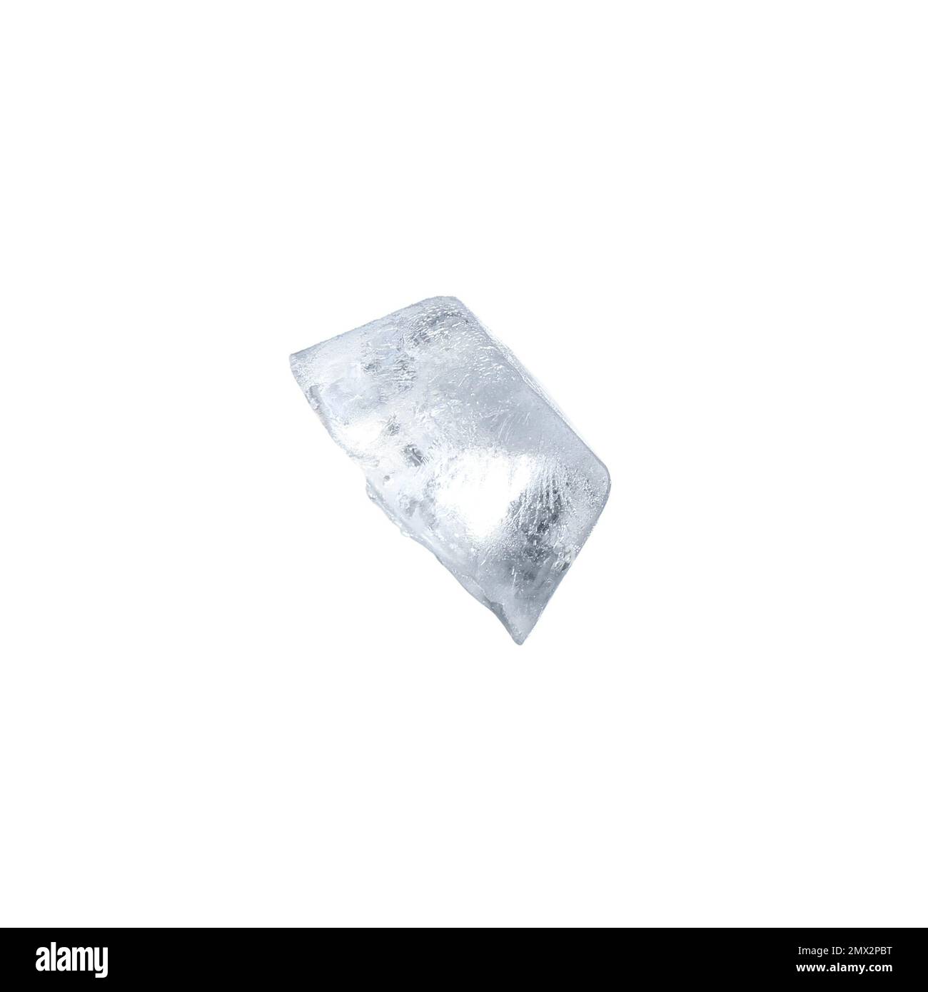 Crystal clear ice cube isolated on white Stock Photo - Alamy