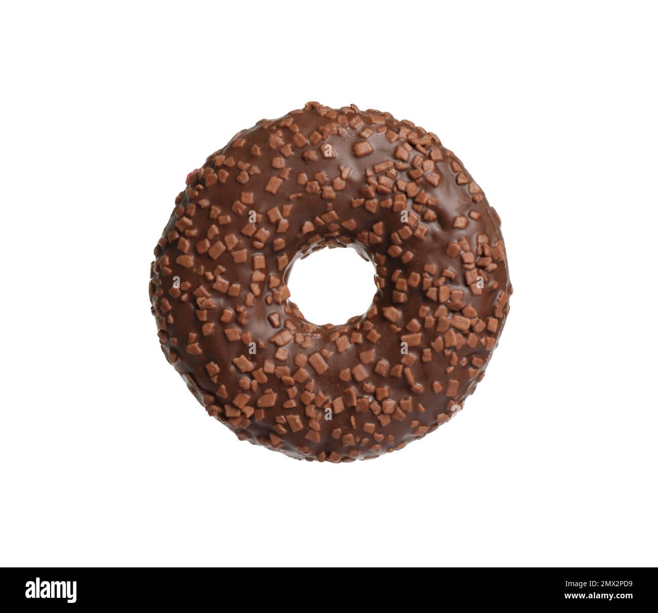 Sweet delicious glazed donut on white background Stock Photo - Alamy