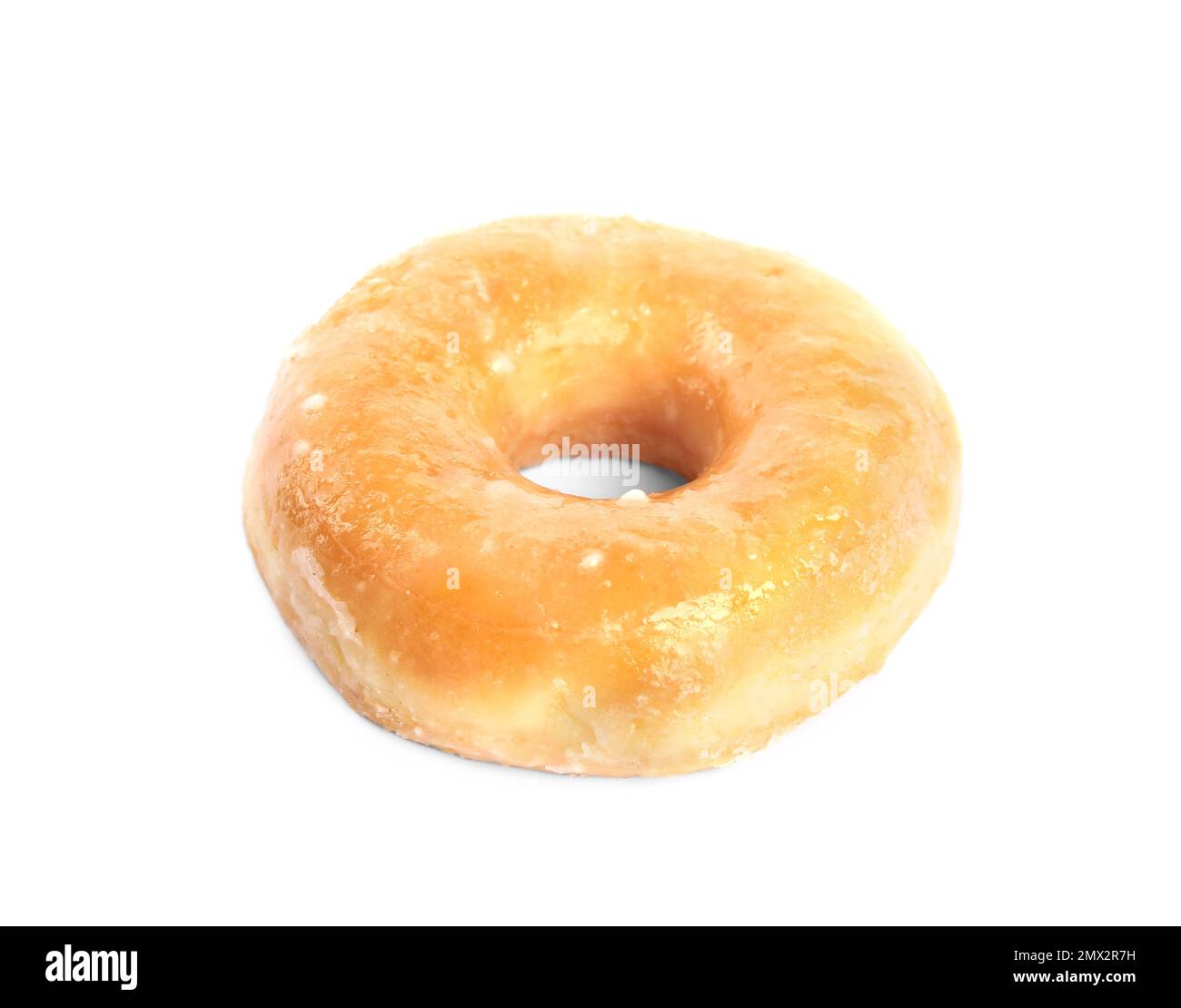 Sweet delicious glazed donut isolated on white Stock Photo - Alamy