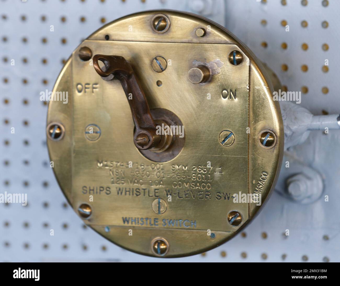 The ships whistle stands ready during a tour of the nuclear powered