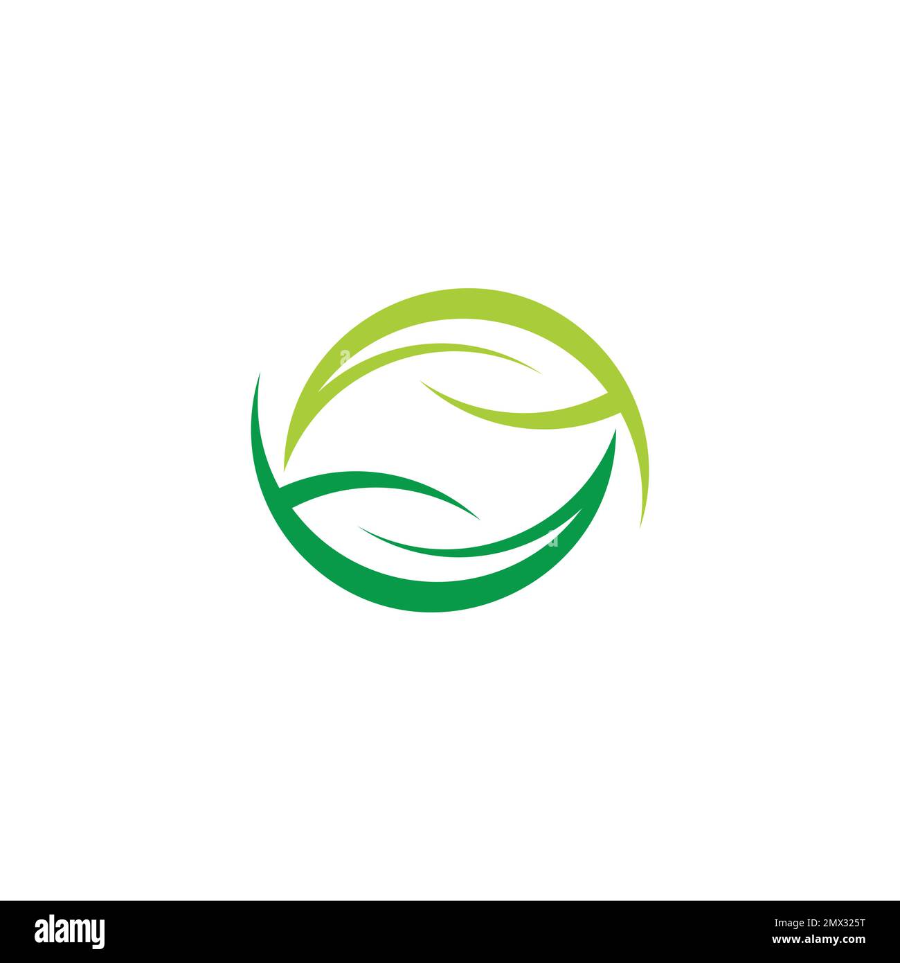 care lay hand leaf circle logo vector Stock Vector