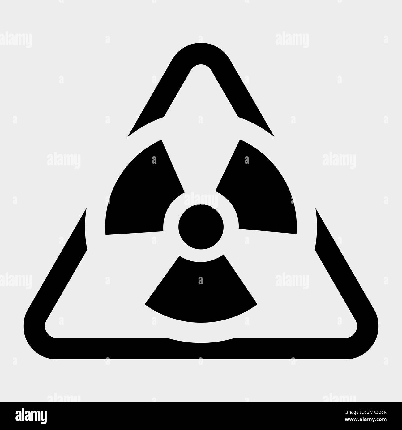 Radiation Black Icon Isolated On White Background Stock Vector