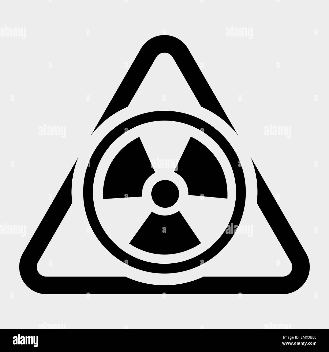 Radiation Traditional Hazard Black Icon Isolated On White Background Stock Vector
