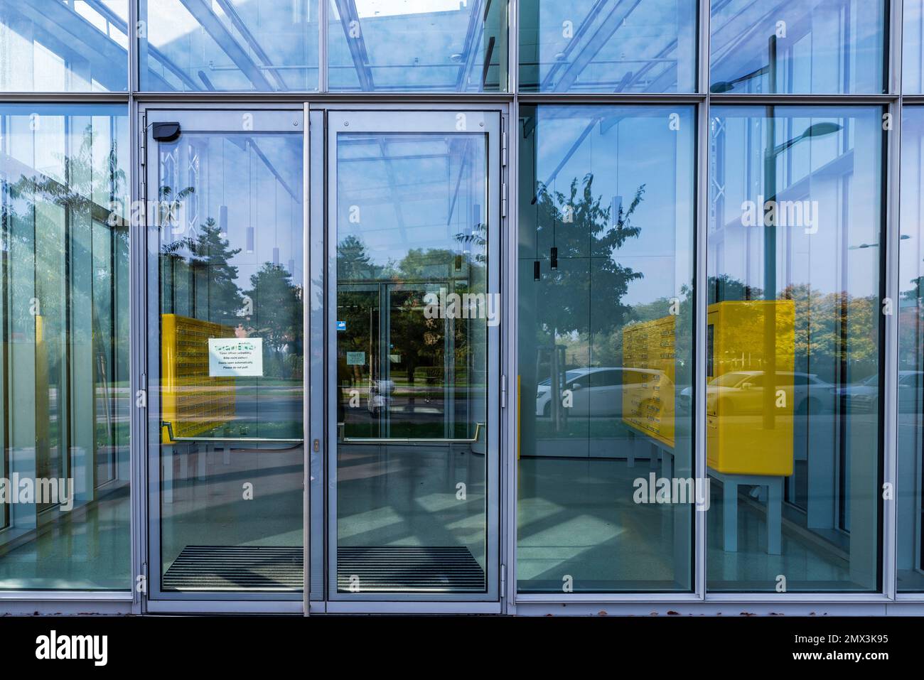 Vienna, Austria October 16, 2022 Entrance of Park Apartments AM