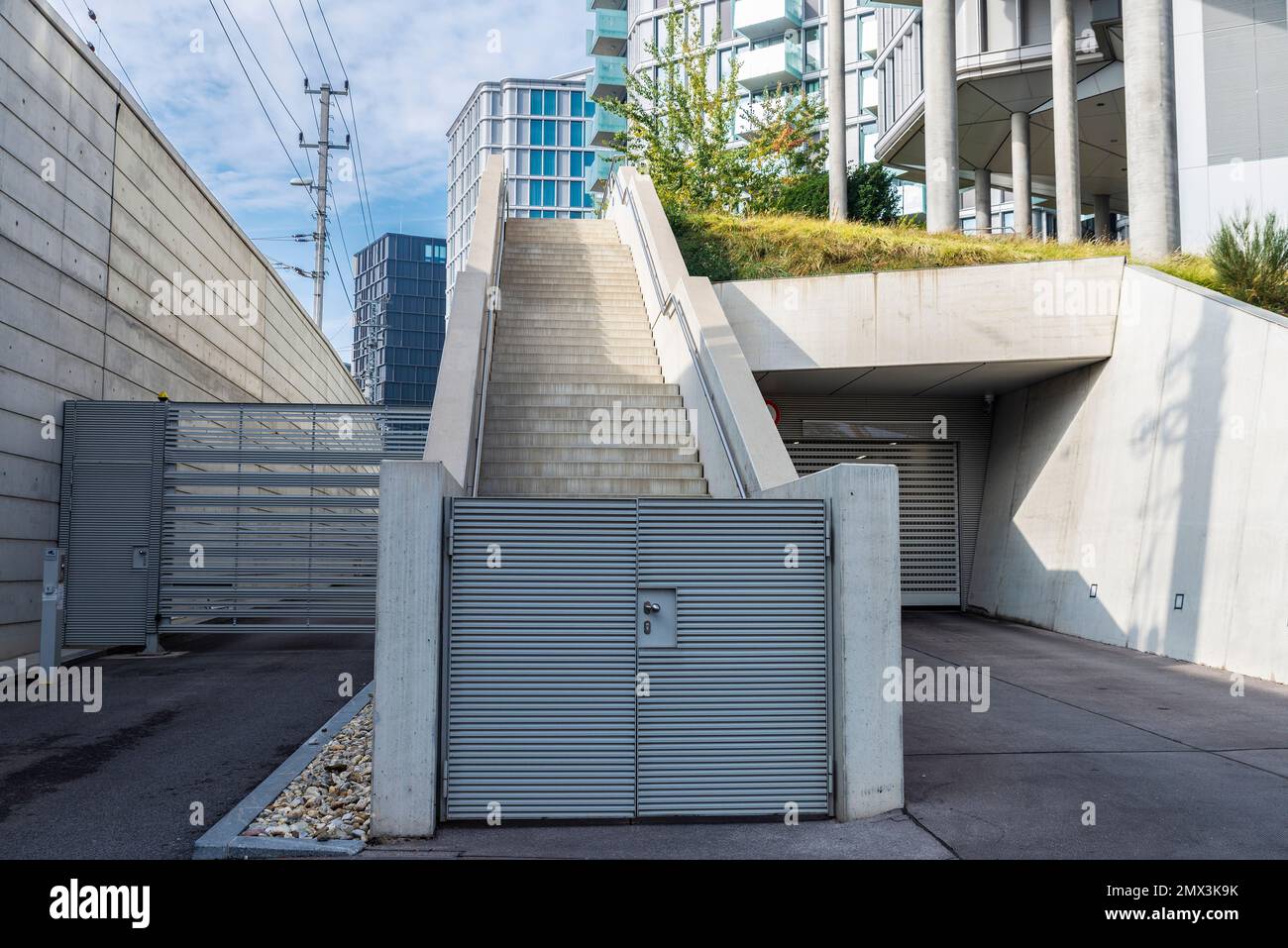 Vienna, Austria October 16, 2022 Parking of Park Apartments AM