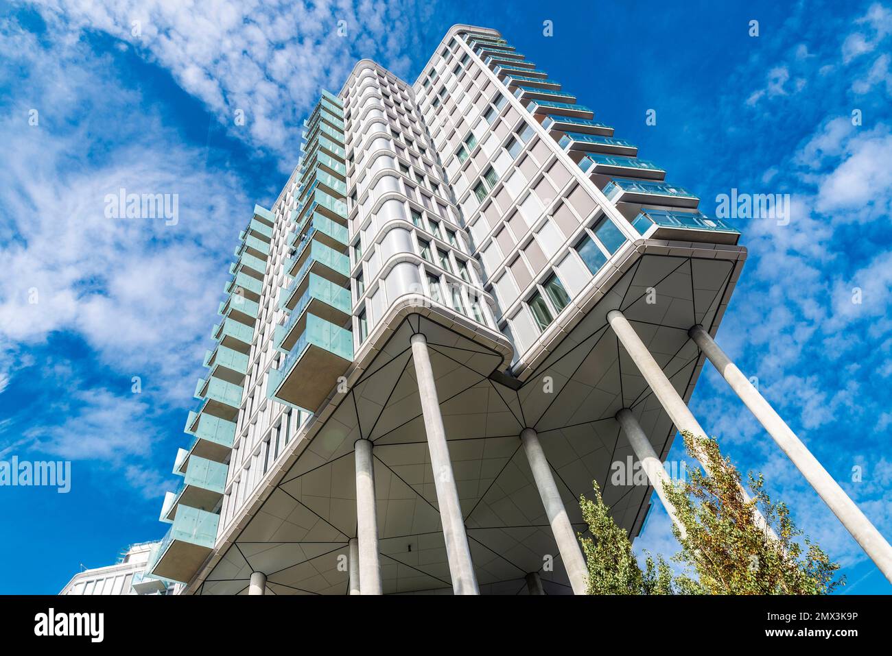 Vienna, Austria October 16, 2022 Facade of Park Apartments AM