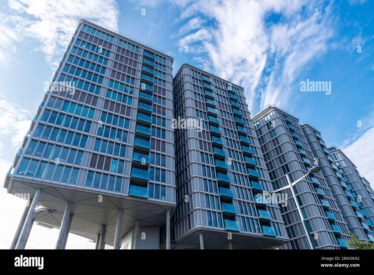 Vienna, Austria October 16, 2022 Facade of Park Apartments AM
