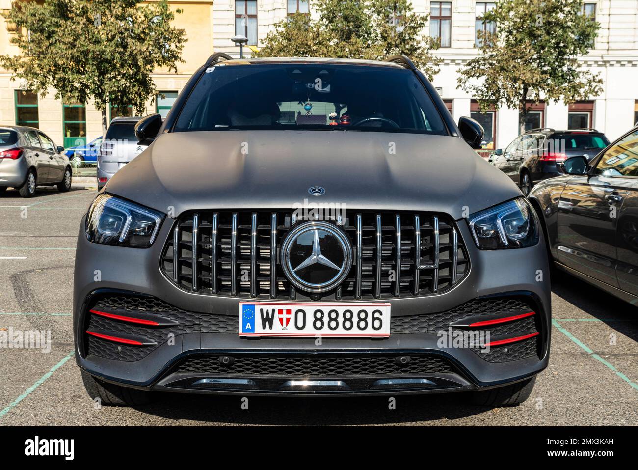 Vienna, Austria October 17, 2022 Gray Mercedes Benz AMG SUV car