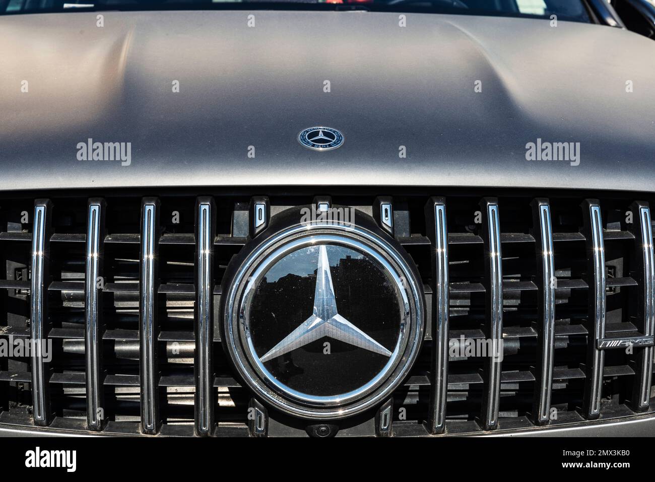 Vienna, Austria October 17, 2022 Gray Mercedes Benz AMG SUV car