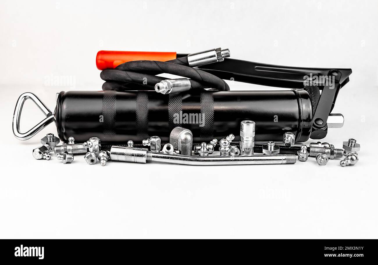 Machine lubrication nipple, Precision coupler, Grease hose, Grease Gun