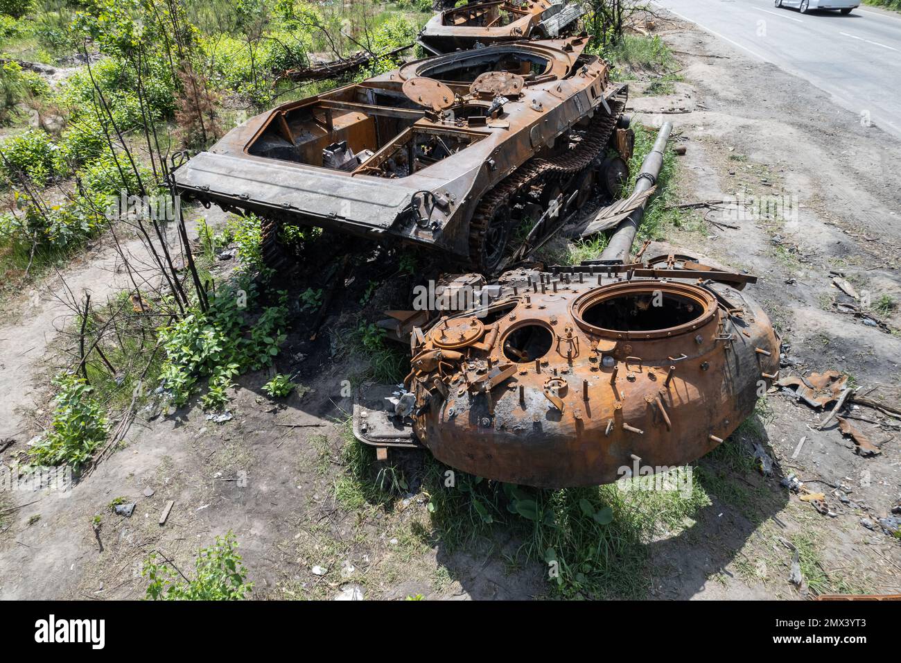 Destroyed Technical Destroyed burnt military equipment equipment hi-res stock photography ...