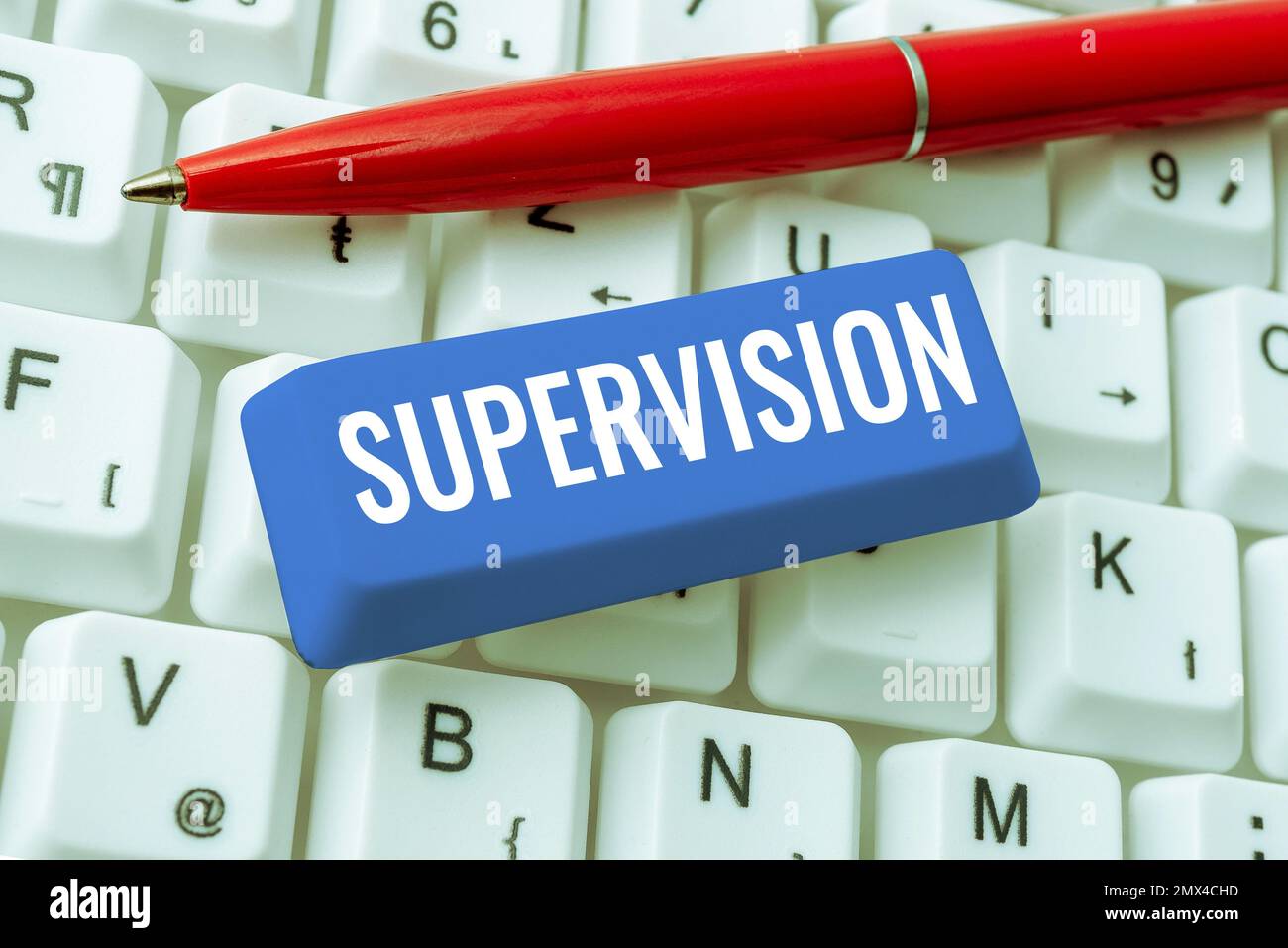 Handwriting text Supervision. Business showcase monitoring and ...