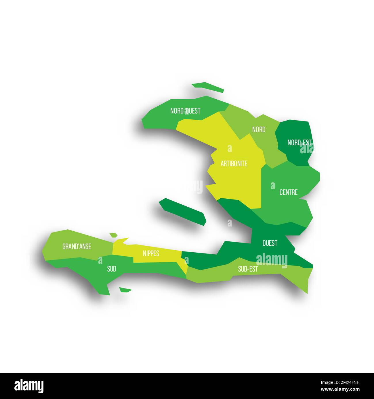 Haiti political map of administrative divisions Stock Vector Image ...