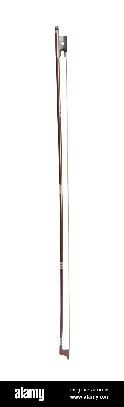 Classic violin bow isolated on white. Musical instrument Stock Photo ...