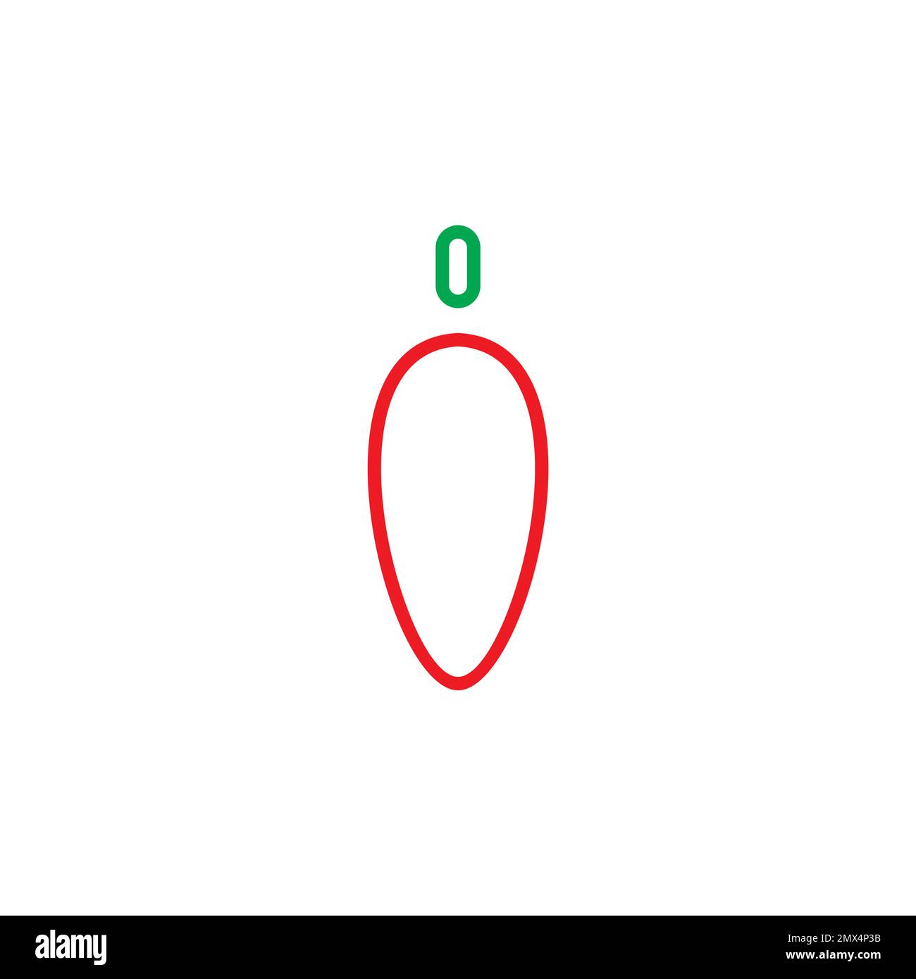Chilli Outline Logo Design Vector Illustration Stock Vector
