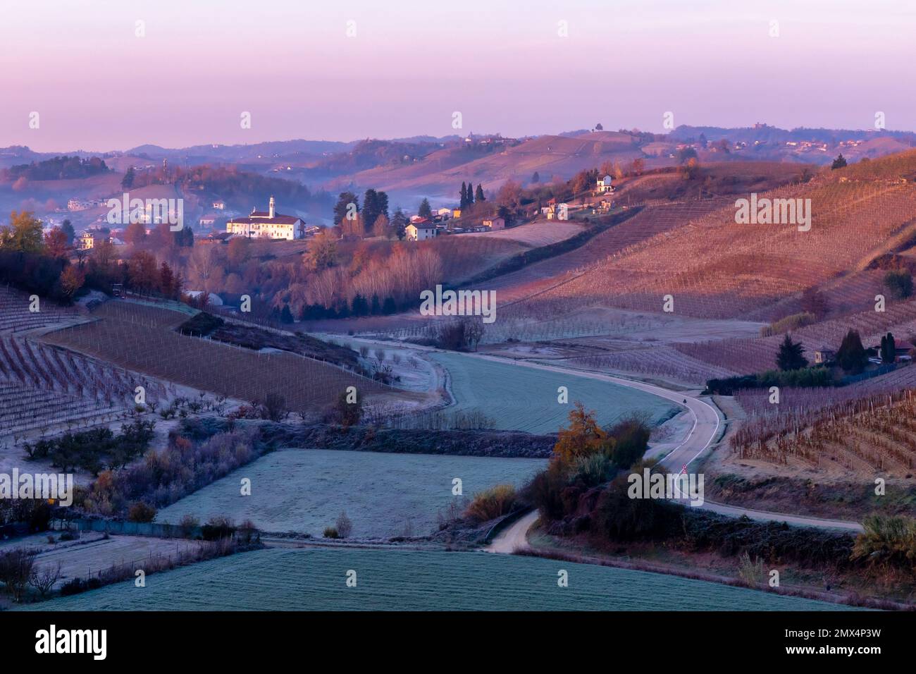 Landscape near Canale, Piemonte, Italy Stock Photo