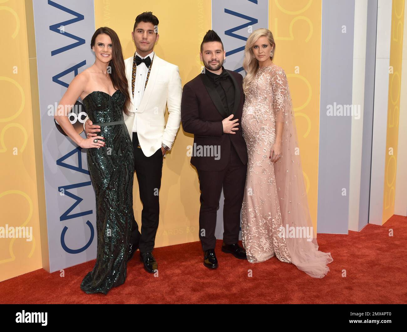 Abby Law, from left, Dan Smyers, Shay Mooney, of the musical group Dan