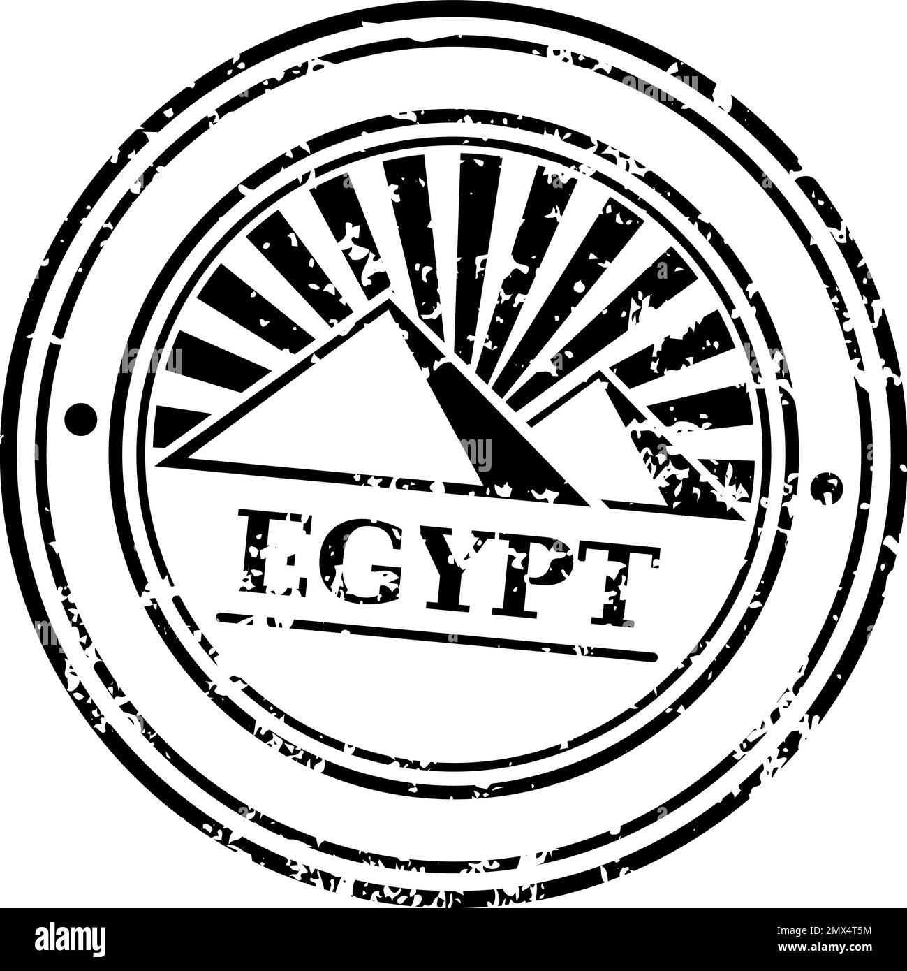 Egypt mail grunge stamp. Postal round label Stock Vector