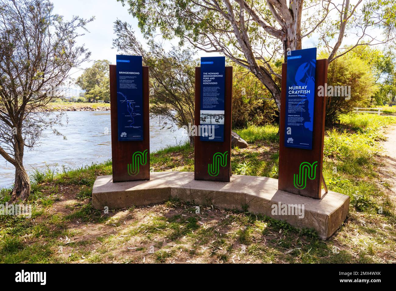 Vic NSW Border in Australia Stock Photo Alamy