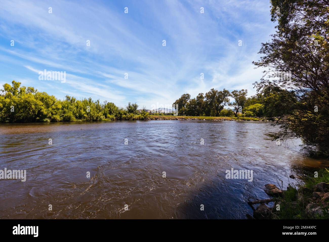 Vic NSW Border in Australia Stock Photo Alamy
