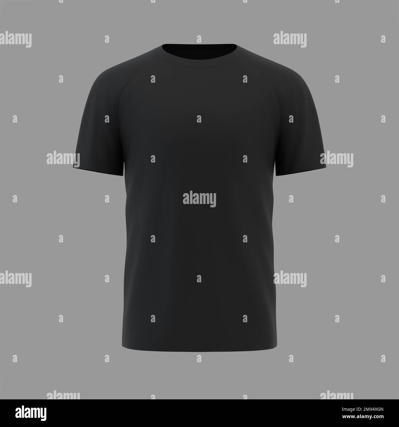 Blank black shirt mockup template, front and back view, isolated on ...