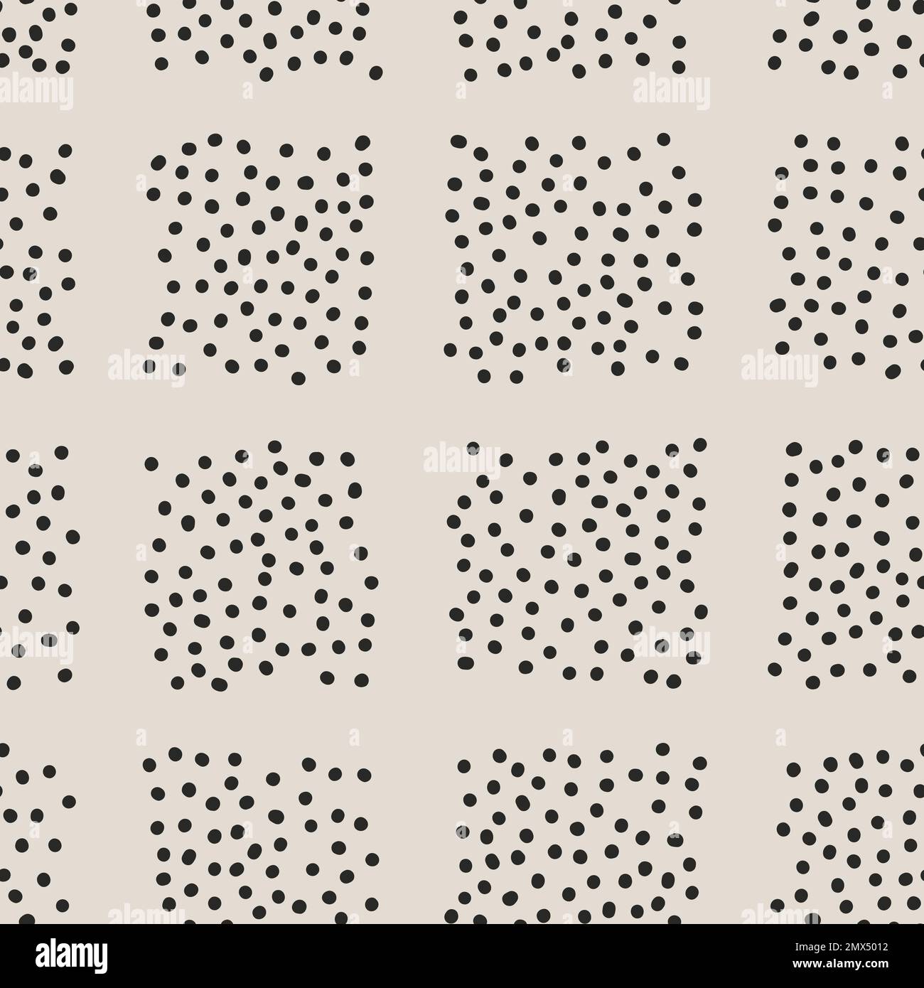 Small dots vector pattern. Hand drawn black dot pattern. Seamless Dots  Pattern. Stock Vector