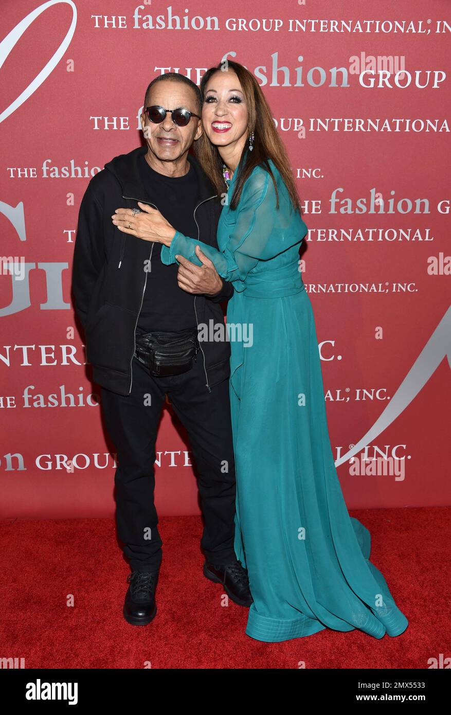 Stephen Burrows, left, and Pat Cleveland attend The Fashion Group ...