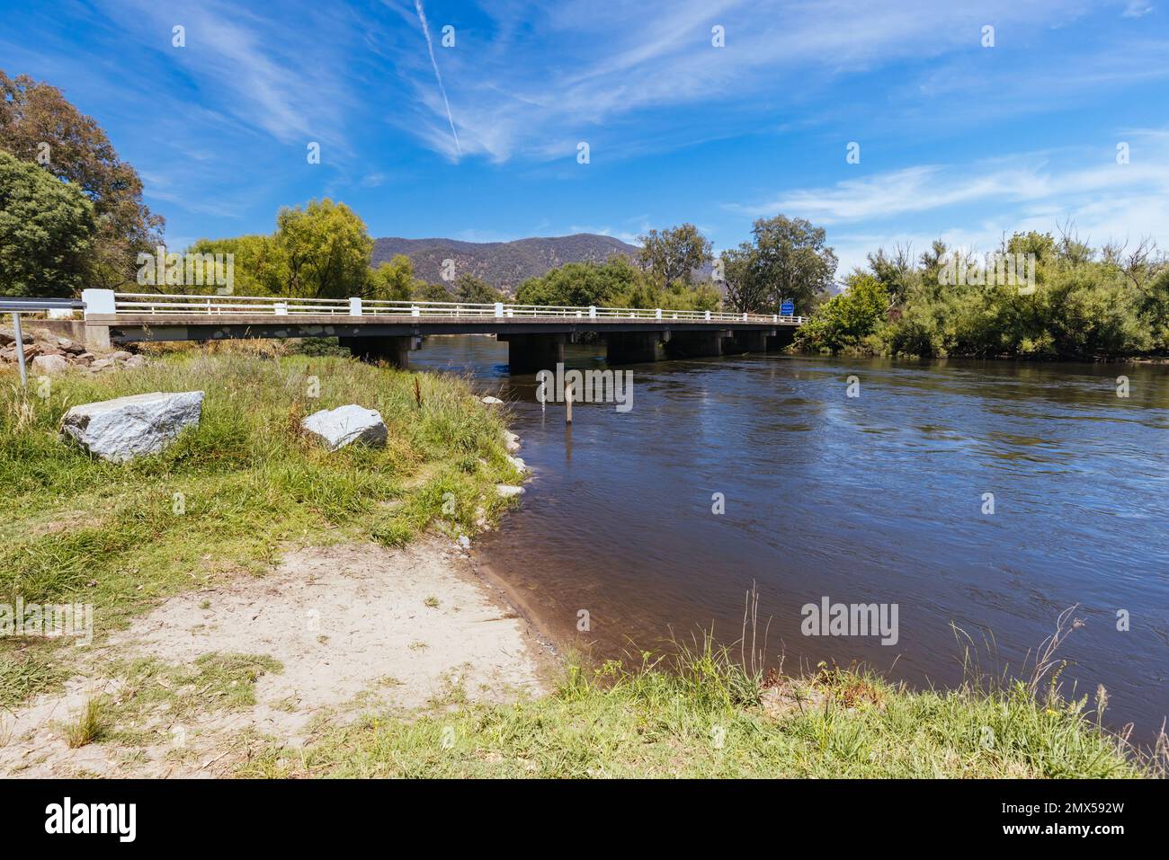 Vic NSW Border in Australia Stock Photo Alamy