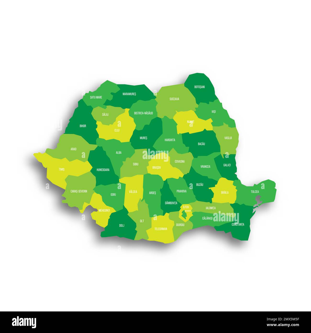 Romanian Political Map Romania Political Map Of Administrative Divisions 2MX5M5F 