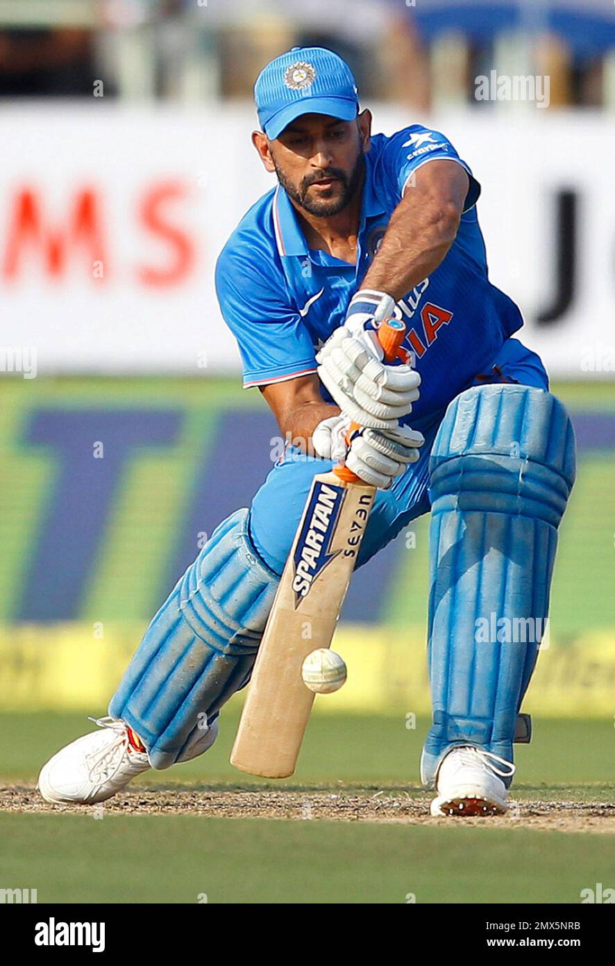  Mahendra Singh Dhoni Playing Cricket Illustration 