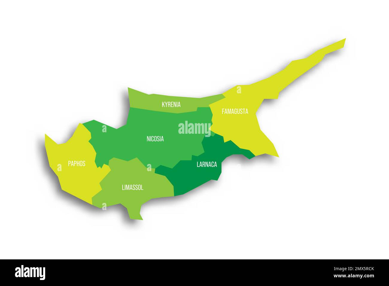 Cyprus Political Map Of Administrative Divisions Stock Vector Image Cyprus Political Map Of Administrative Divisions 2MX5RCK 
