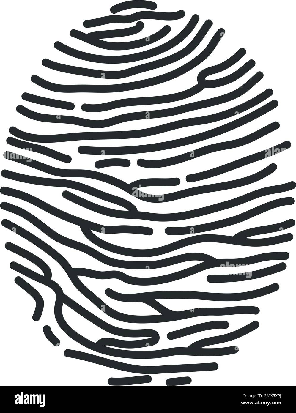 Biometric signature icon. Fingerprint symbol. Criminal trace Stock