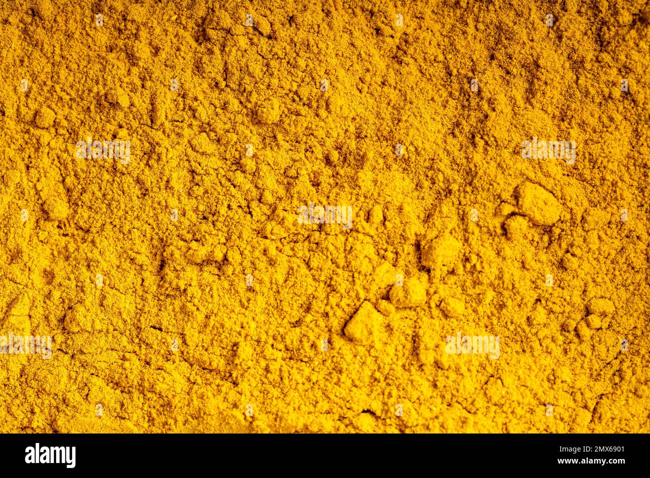 Curry powder spice for food background.  İndian spices. Dry spice concept. Top view Stock Photo