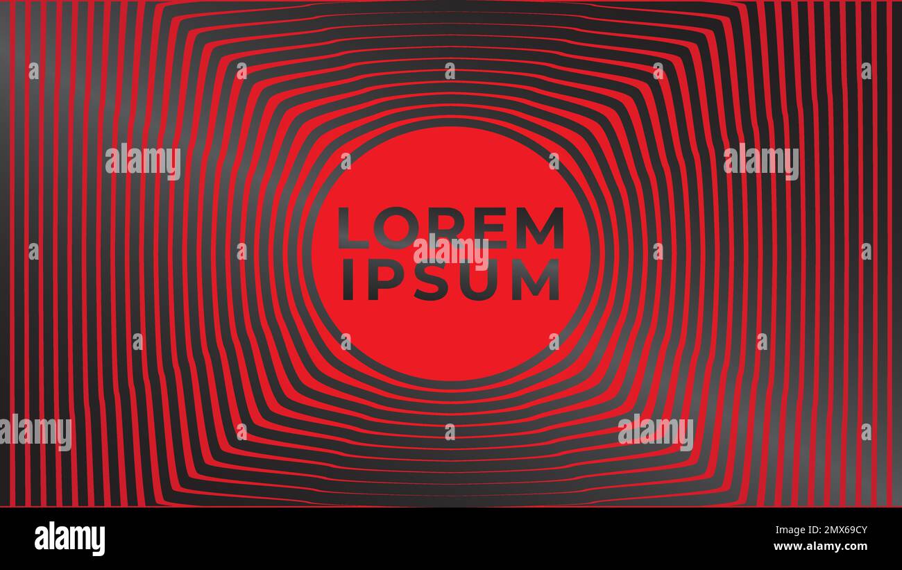 Circular Red Stripe Line. Abstract background Design Template Stock