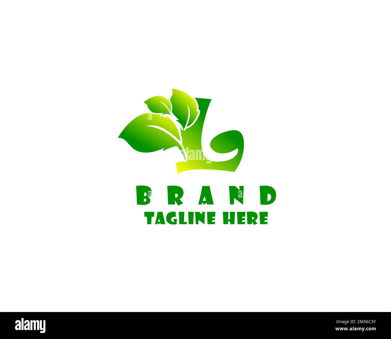 letter L logo concept, nature green leaf symbol, initials L icon ...