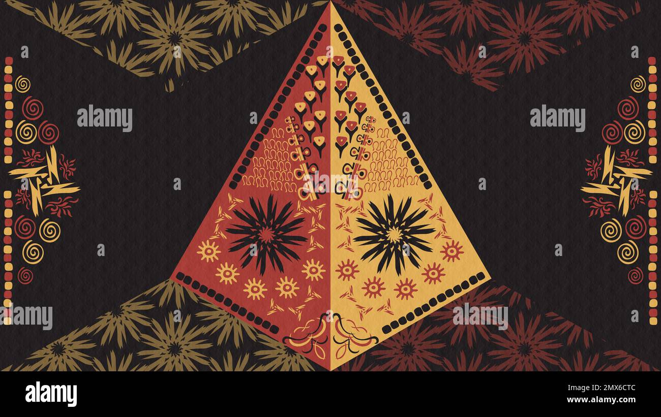 Traditional geometric ornate folk background, (pattern, background, decoration, wallpaper, texture, illustration, desktop, cover, card, gift, frame, Stock Photo