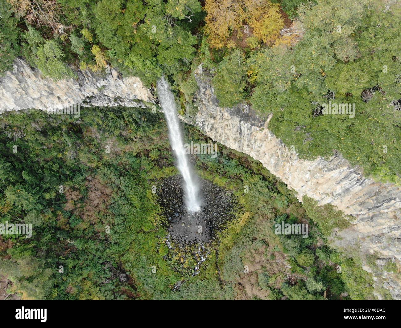 La cascada del sur de Chile Stock Photo