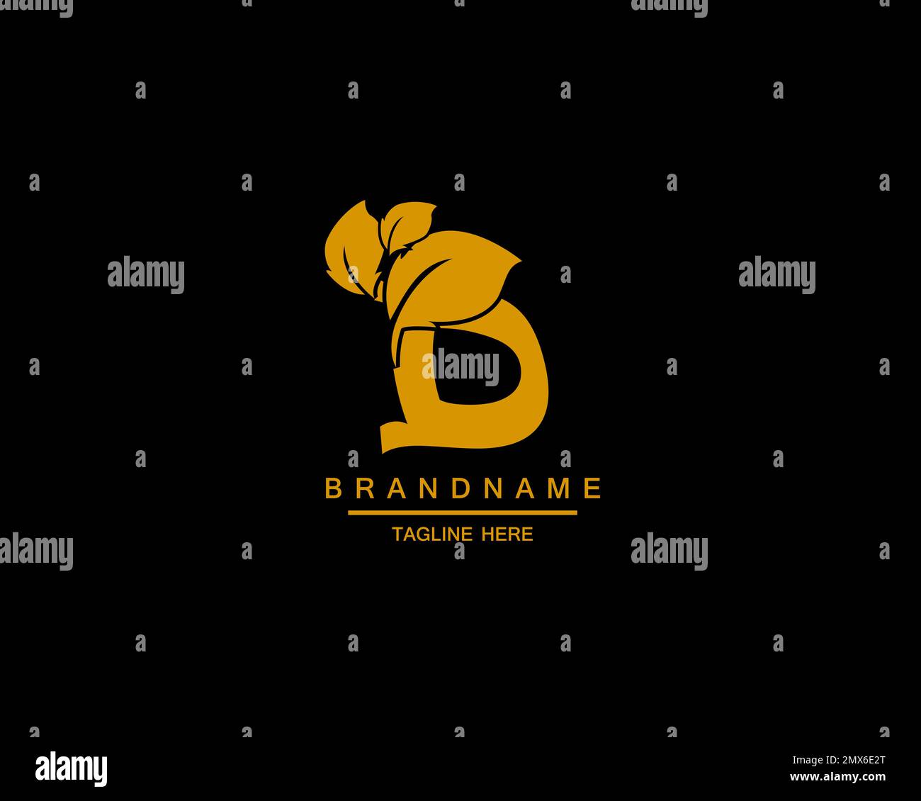 Letter D Beauty Flower Luxury Logo with Creative Concept Elegant ...