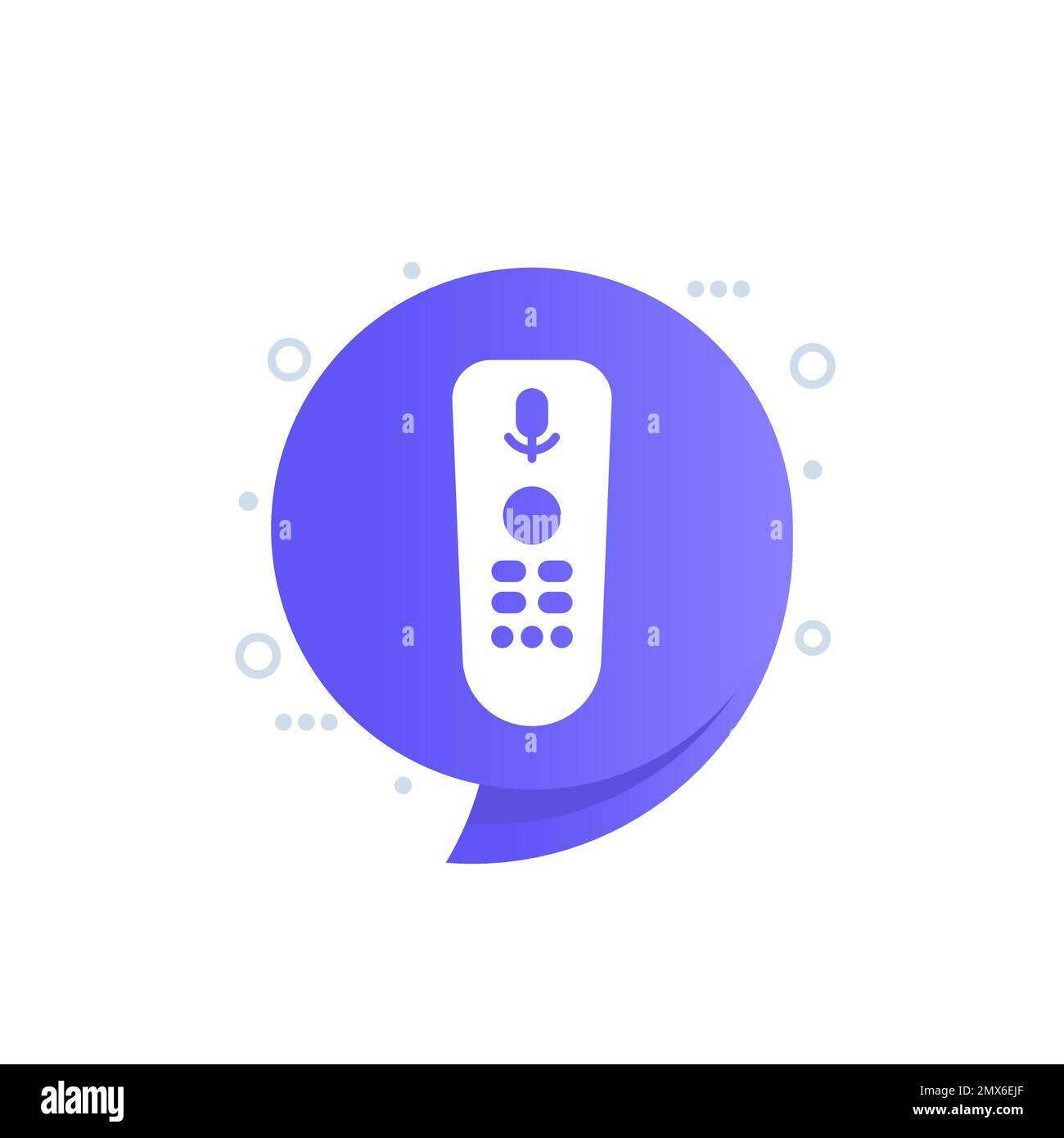 tv remote control with voice recognition icon Stock Vector